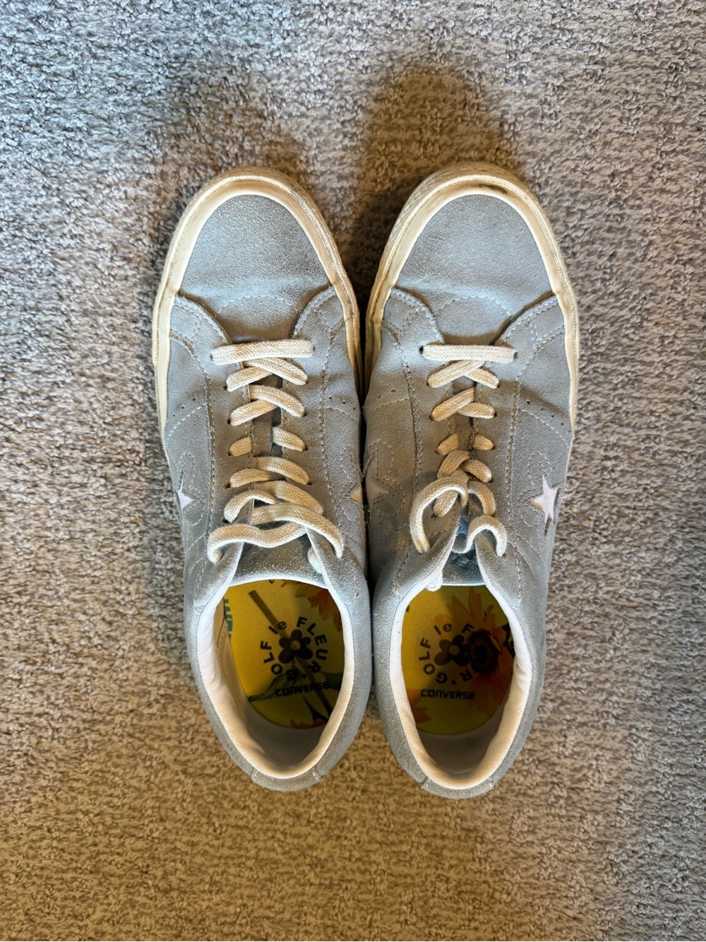 ✨RARE✨Converse X Golf Le Fleur Light Blue Suede Low-Top Sneakers
